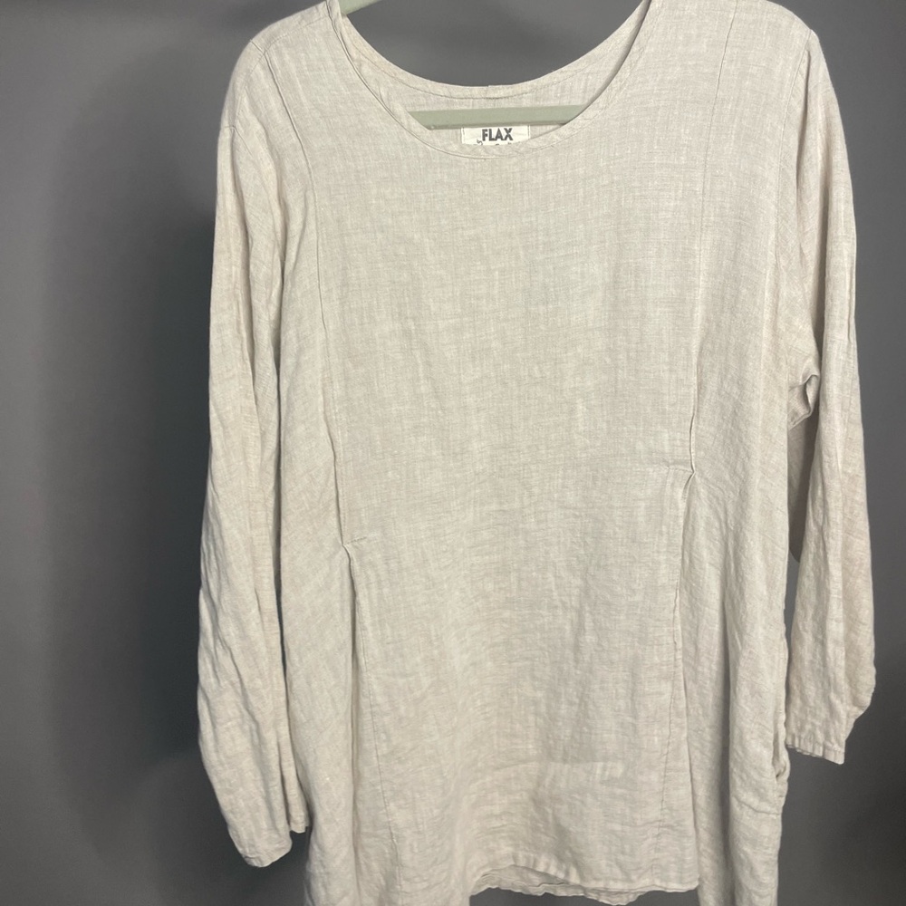 Flax Women's Light Gray Blouse